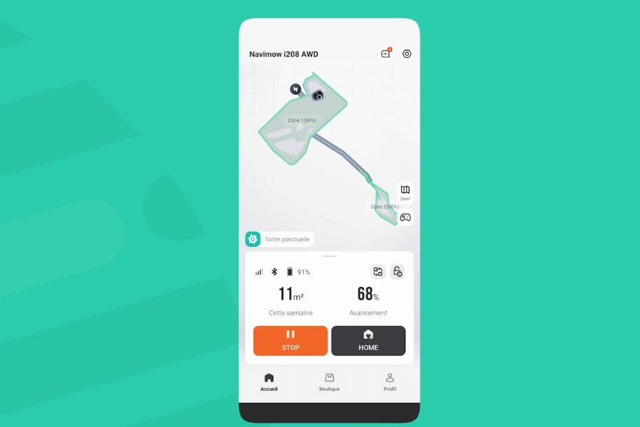 Application du Navimow i208 AWD