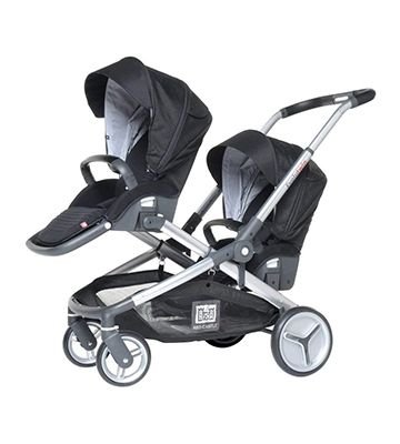 poussette double peu encombrante